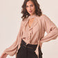 Dusty Pink Ruffle Blouse