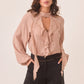 Dusty Pink Ruffle Blouse