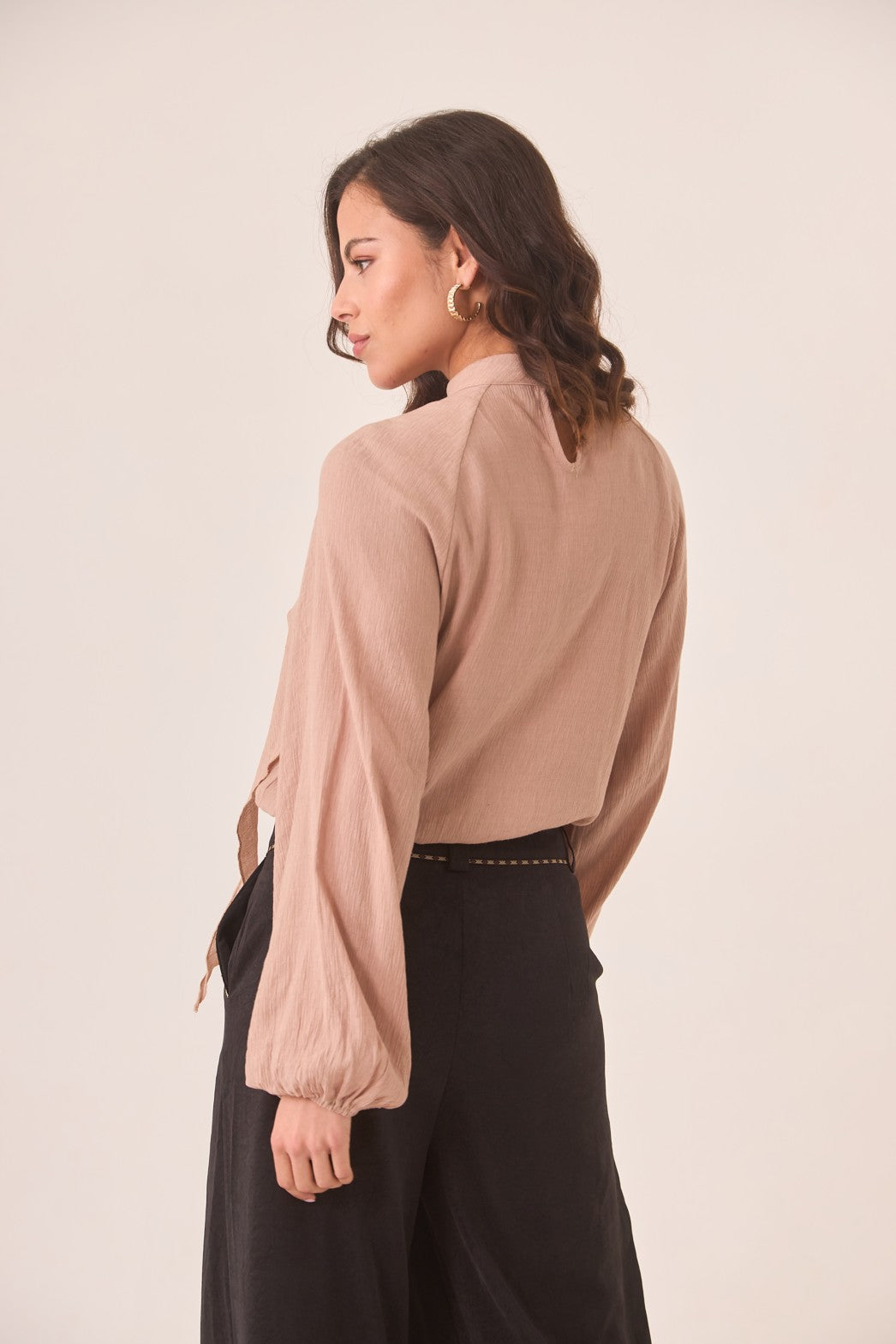 Dusty Pink Ruffle Blouse
