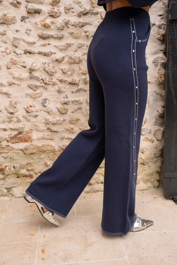 Navy Knit Pants