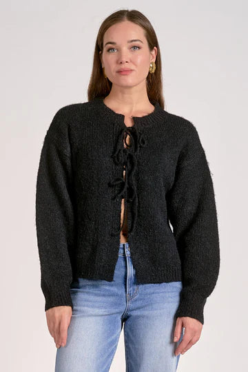 Black Bow Cardigan