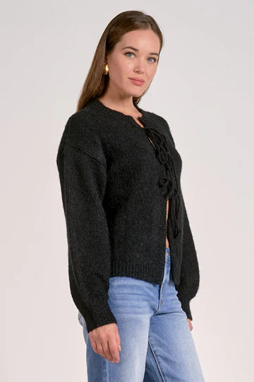 Black Bow Cardigan