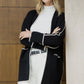 Black Cardigan with White Stitching