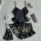 Cherry Blossom Silky Pajama Set