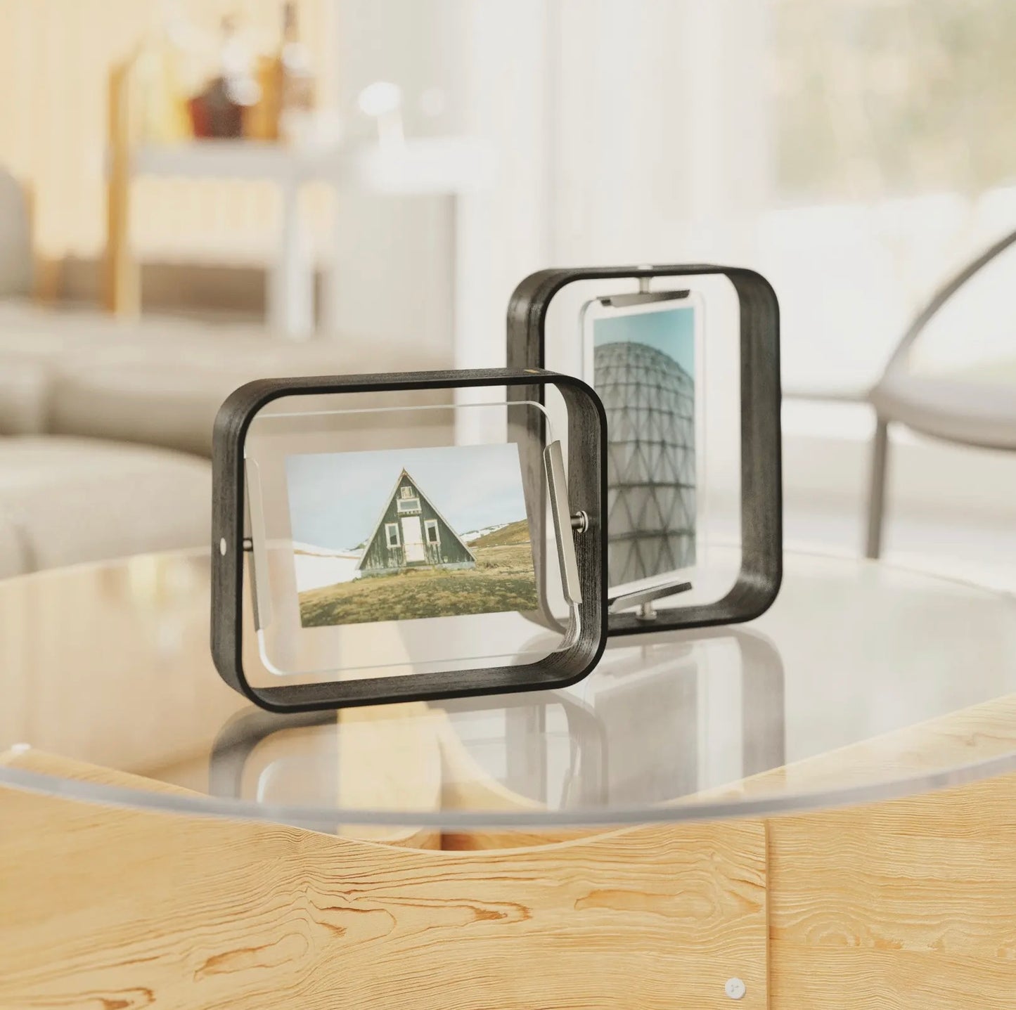 Double Sided Photo Frame made from Sustainable Beechwood