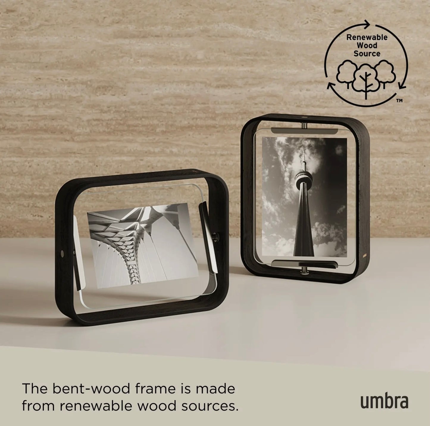 Double Sided Photo Frame made from Sustainable Beechwood