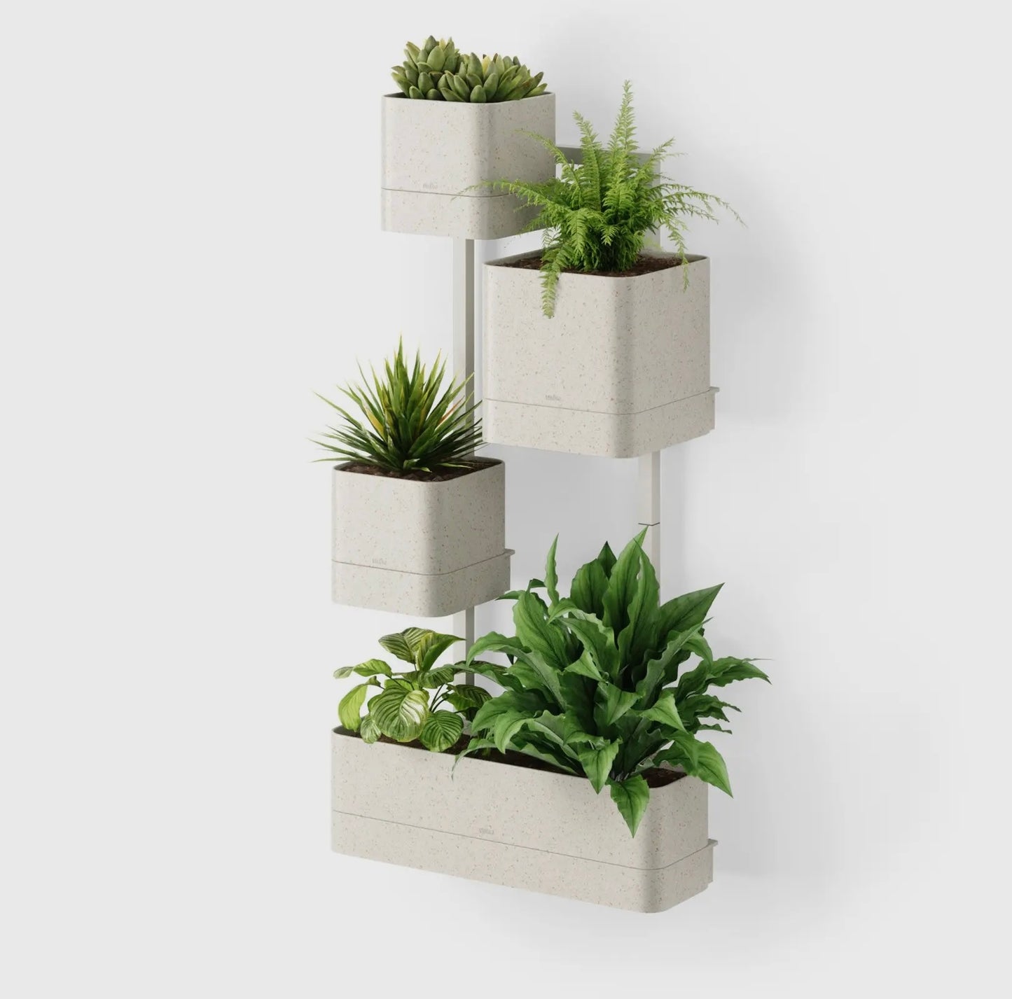 Modern Wall Planter - Black & Cream
