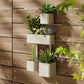 Modern Wall Planter - Black & Cream