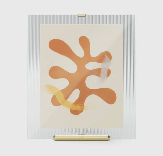 Stylish Easel Design 5x7 Picture Frame in Chrome & Brass