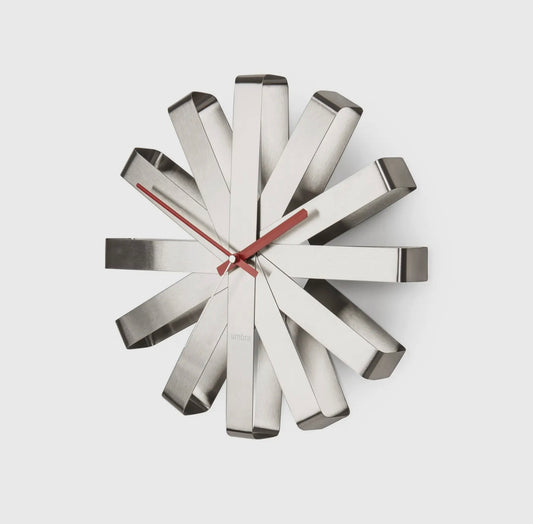 Stainless Steel Ribbon Wall Clock