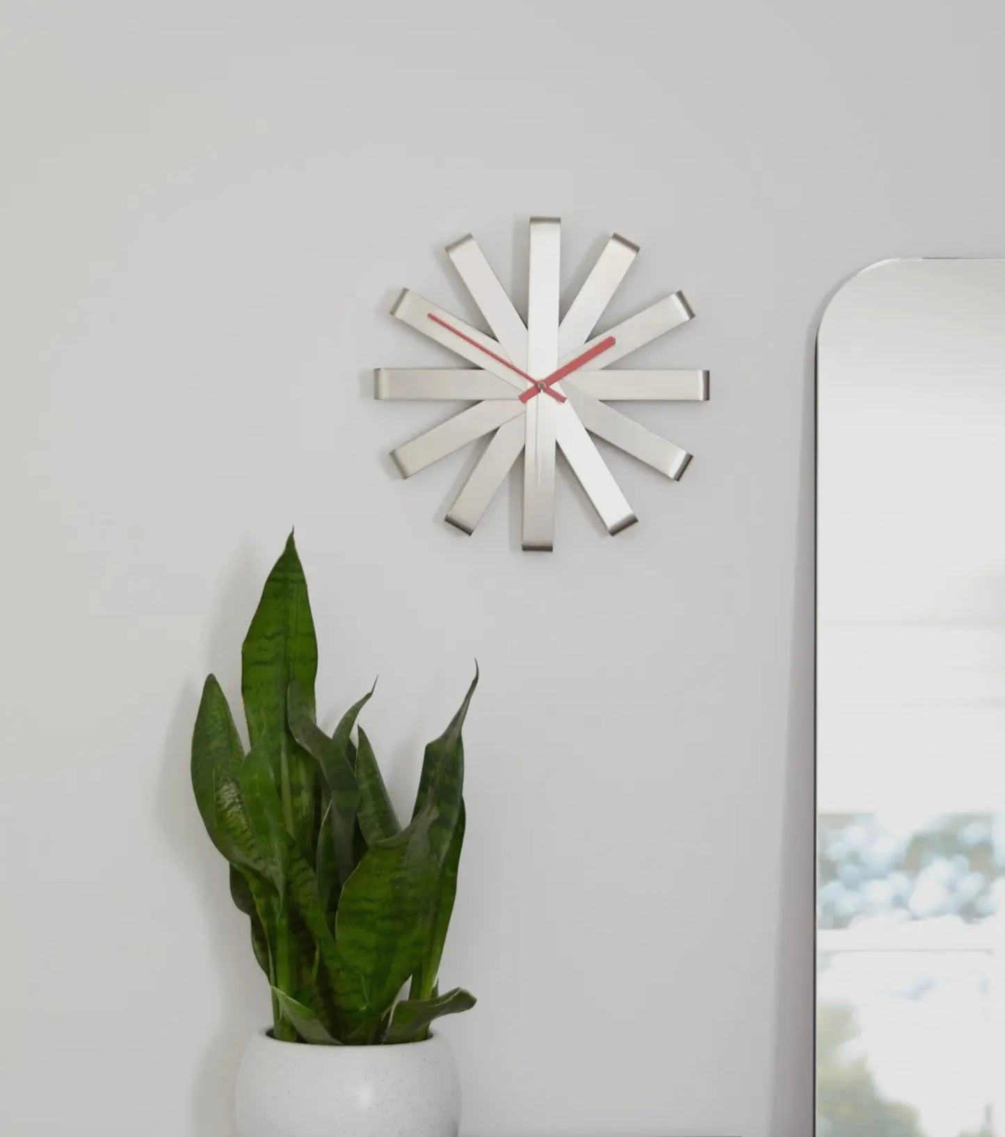 Stainless Steel Ribbon Wall Clock