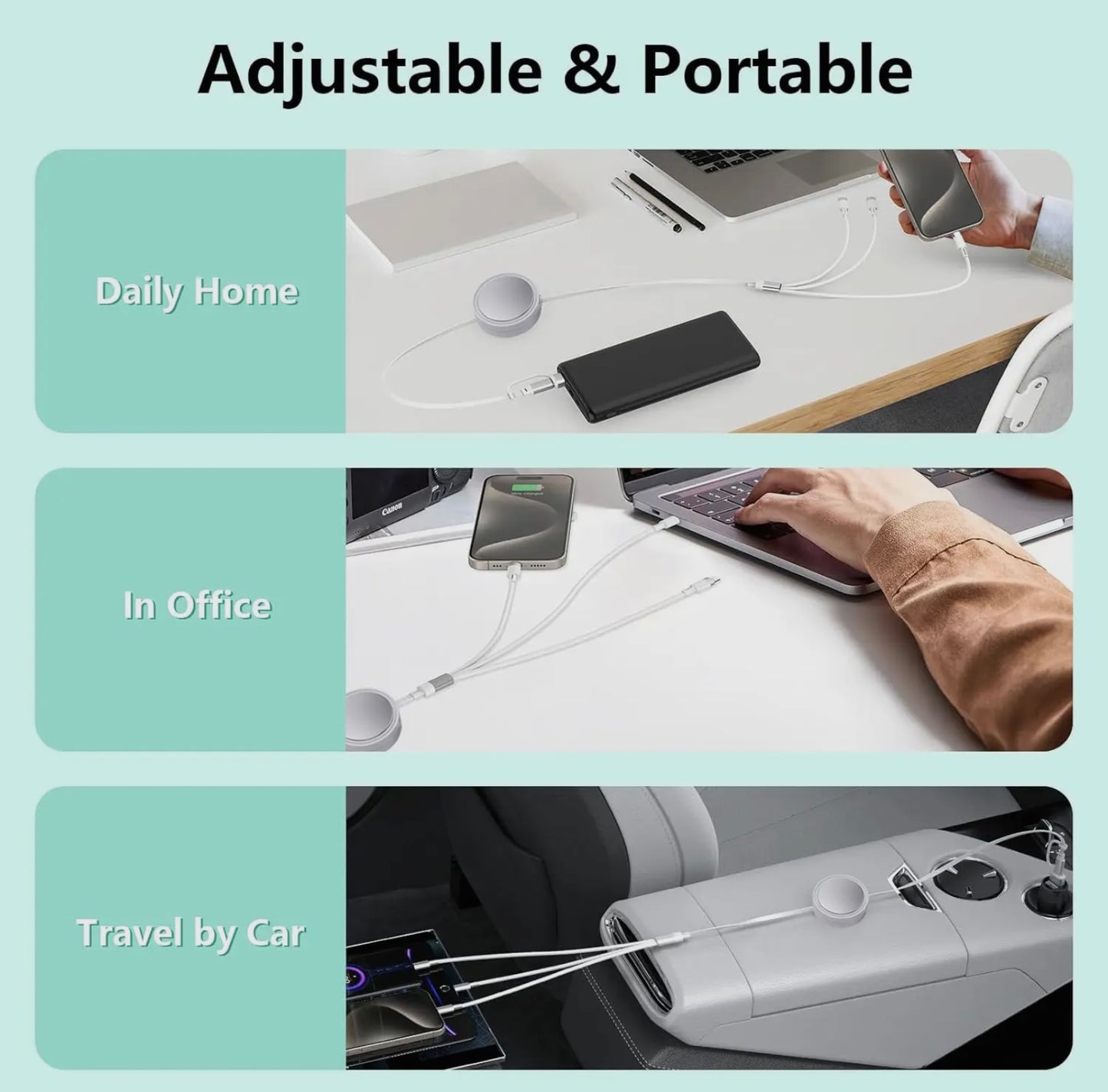 6-In-1 Retractable Fast Charger