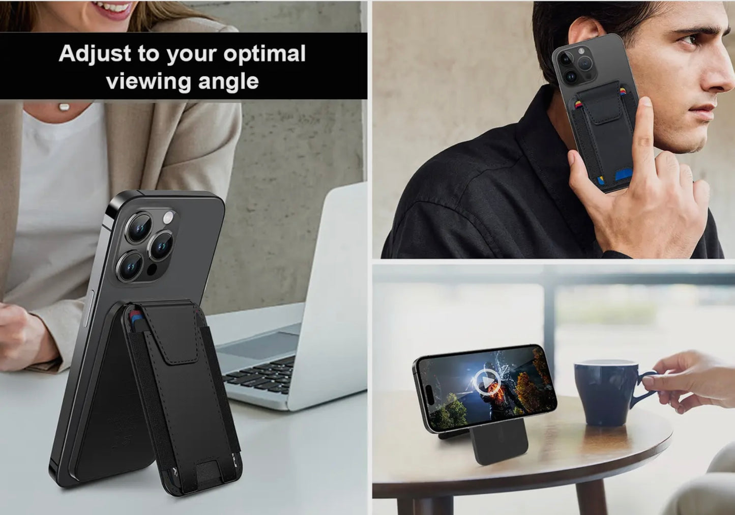 Leather Magnetic Wallet & Tracker