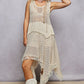 Cream Knit Sleeveless Dress