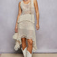 Cream Knit Sleeveless Dress