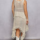 Cream Knit Sleeveless Dress