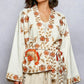 Orange Embroidered Kimono Jacket