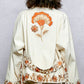 Orange Embroidered Kimono Jacket