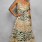 Zebra Print Maxi Dress with Sequin Detail