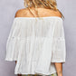 Off Shoulder White Top