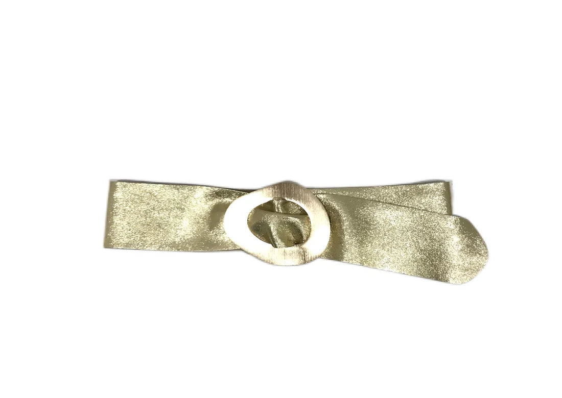 Metallic Leather Belt