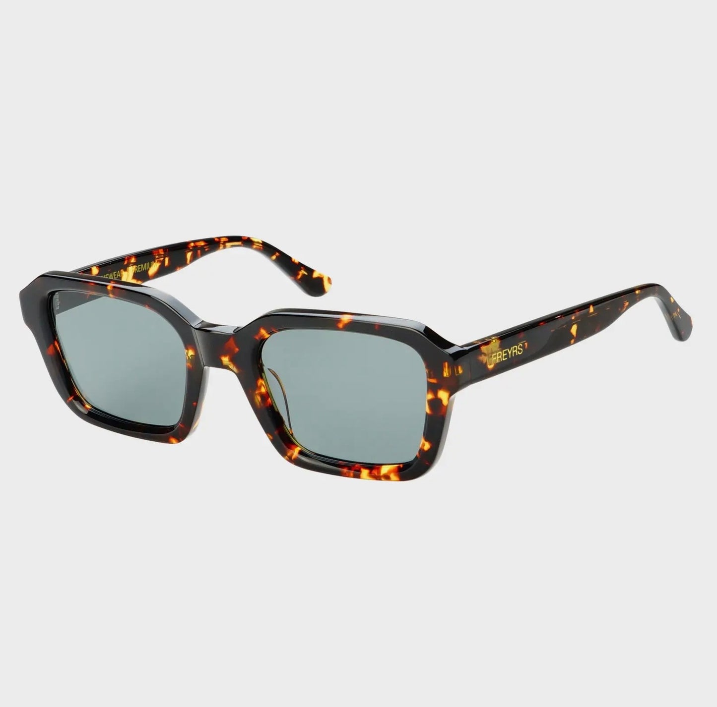 Rectangular Sunglasses with Green Lens