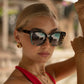 Oversized Tortoise Cats Eye Sunglasses
