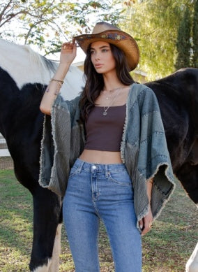 Denim Kimono Top