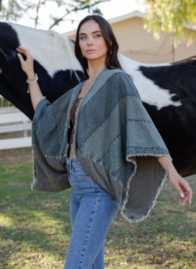 Denim Kimono Top