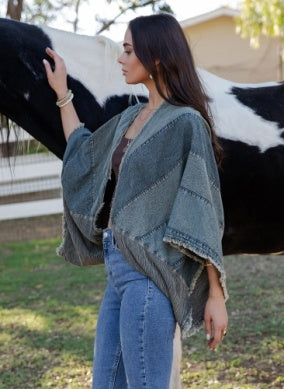 Denim Kimono Top