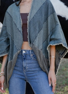 Denim Kimono Top