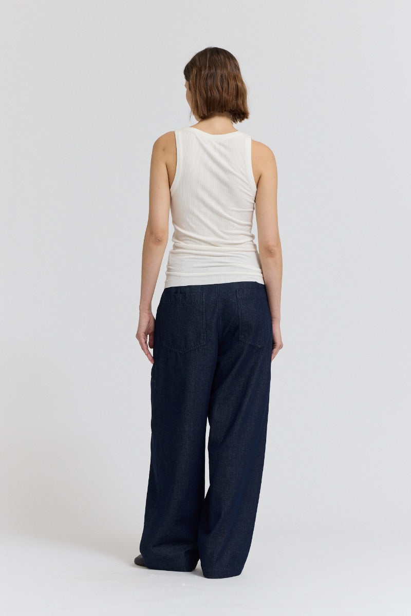 Basic Vest Top in Black and White