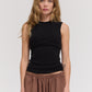 Basic Vest Top in Black and White