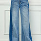 Two-Tone Wide Leg Jeans