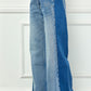 Two-Tone Wide Leg Jeans