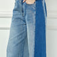 Two-Tone Wide Leg Jeans