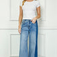 Two-Tone Wide Leg Jeans