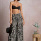 Black & White Zebra Print Wide Leg Pant