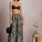Black & White Zebra Print Wide Leg Pant