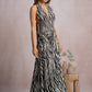 Black & White Zebra Print Halter Dress
