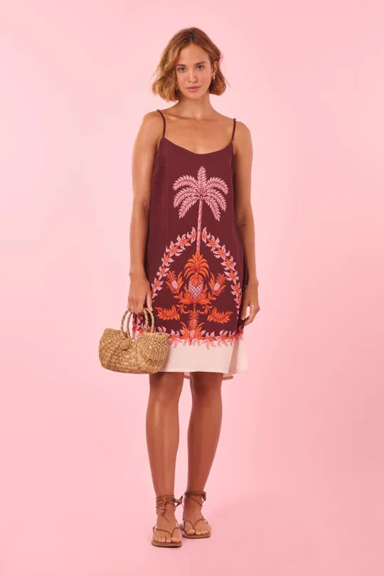 Short Palm Print Dress