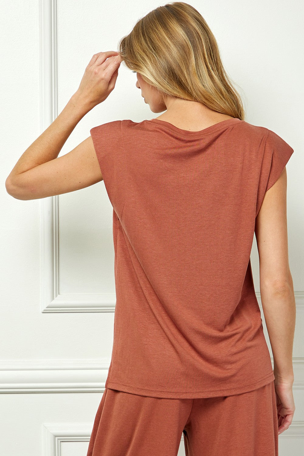 Rust Lightweight Knit Top