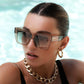 Oversized Brown Sunglasses