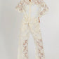 Butter & White Embroidered Pants