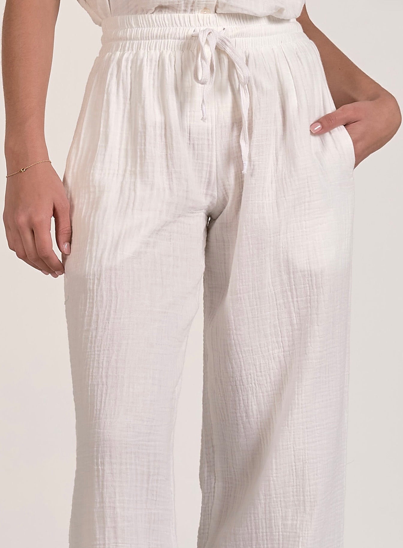 White Gauze Pants