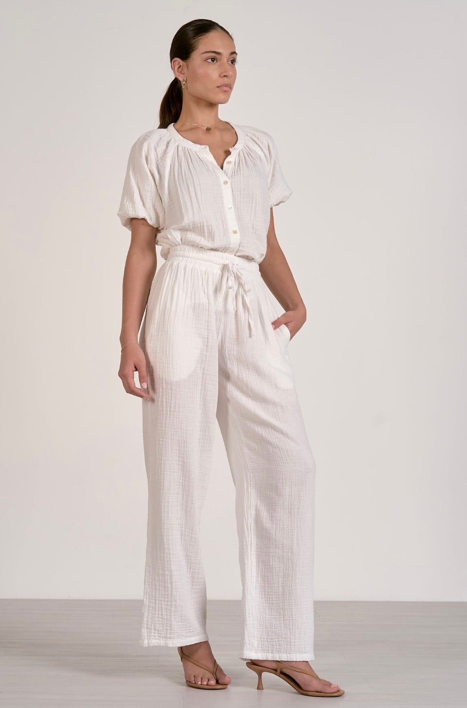 White Gauze Pants