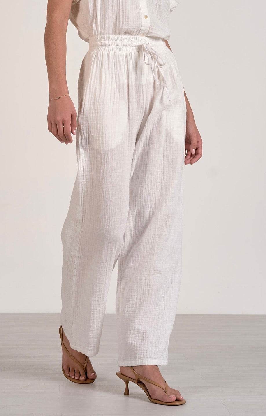 White Gauze Pants