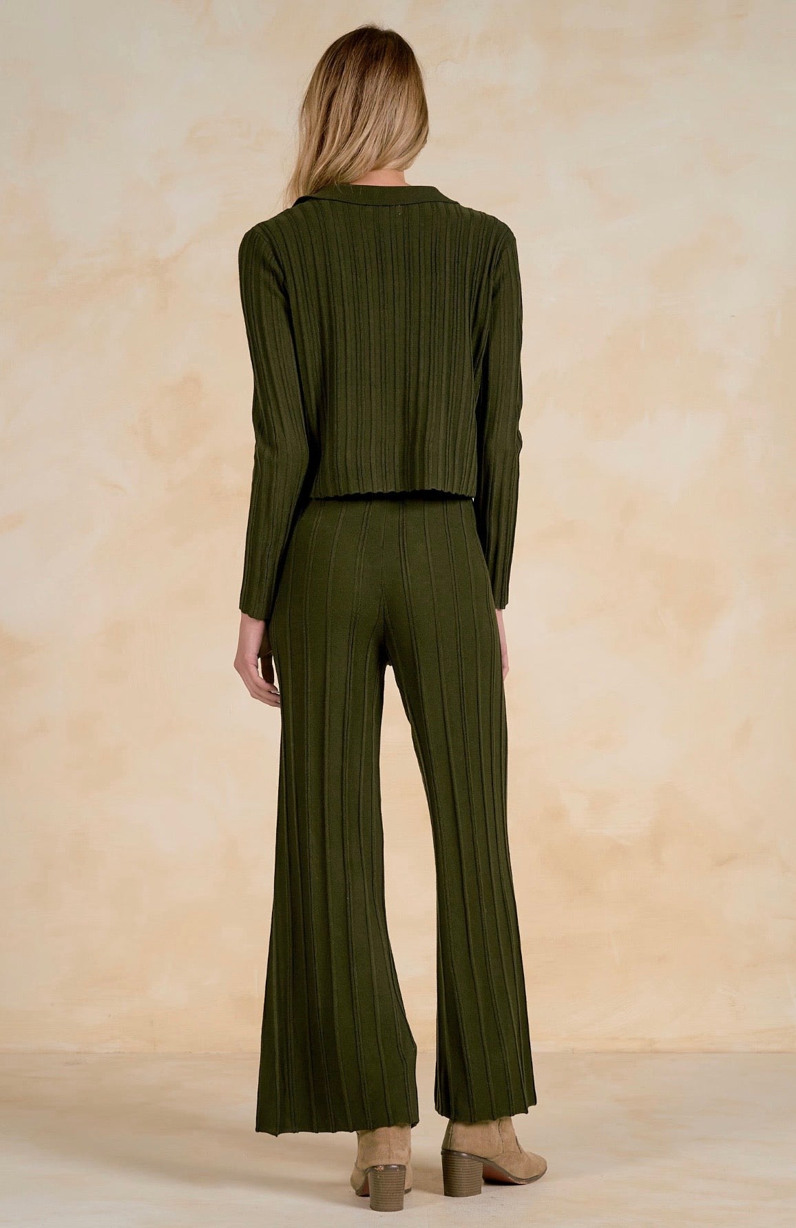 Olive Knit Pants