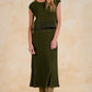 Olive Knit 2 Piece Dress