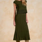 Olive Knit 2 Piece Dress